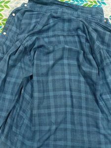 Blue Plaid Flannel Shirt