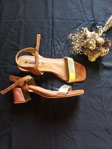 Brown Block Heel
