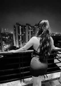 Designer Black Backless Bandage Party Dress
