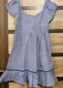 Blue & White Checkered Dress