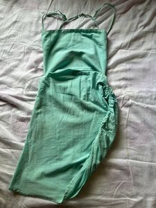 Sea Blue Backless Dress