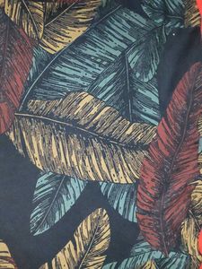 Leaf Print Long Sleeve Top