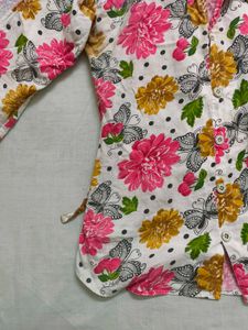 Floral Print Long Sleeve Shirt