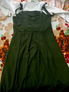 Cute Olive Green Jumper Dress