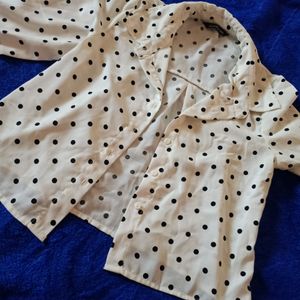 Full Sleeve Polka Dot Shirt