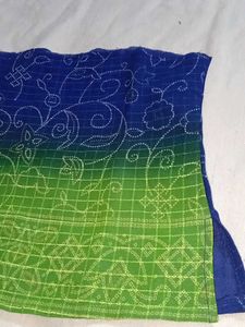 Blue &amp; Green Floral Top