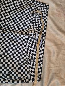 Checkered Print Pants