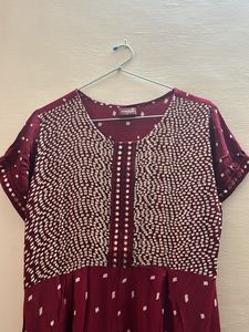 Floor Lenght Kurti With Front Slit