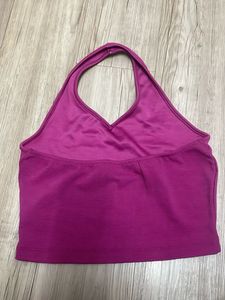 Magenta Halter Crop Top