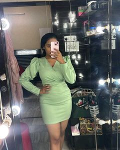 Sage Green Mini Dress