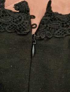 🖤Elegant Black Peplum Top with Lace Detail🖤