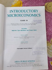 Introductory Microeconomics Class 11 By BL Gupta