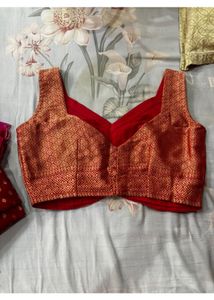 Pure Georgette Red Saree