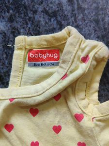 Price Drop!Babyhug Girls Stylish T-shirt 6-9 Month