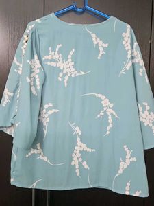 Floral Tie-Neck Blouse