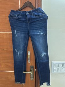 Veromoda Distressed Dark Wash Jeans