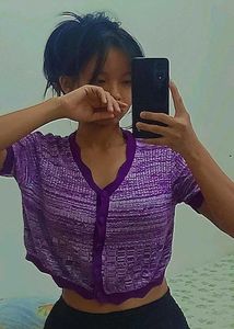 Cropped Knit Cardigan