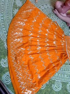Girls&#39; Festive Orange Dress 5to7 Age