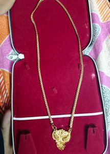 Long Gold Plated Dollar Chain