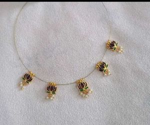 Lotus Design Necklace and earrings