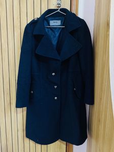 Elegant Navy Blue Trench Coat