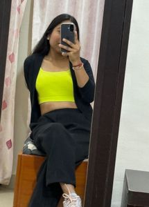 crop tops (set of 2) neon + black