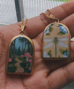 Handmade Cottagecore Pendant with chain
