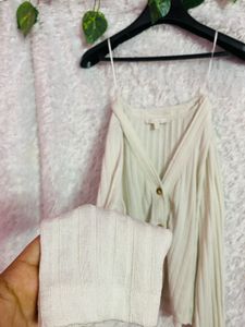 Button Cream Top
