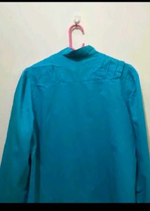 Elegant cyan Teal Blouse