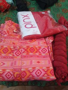 Pink Printed Kurta Set