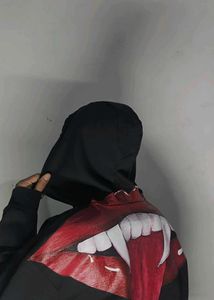 Hand Painted Vampire Lips Hoodie