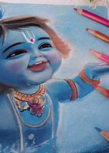 Jay Shree Krishna Painting Draw