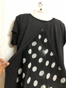 Black Short Sleeve Top