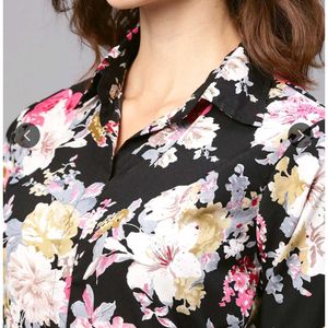 Floral Print Slit Maxi Dress