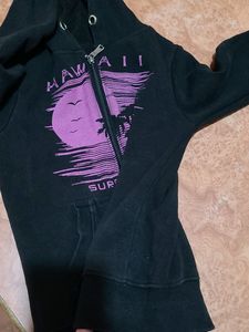 Winter Hood Zipper Jacket For Girl