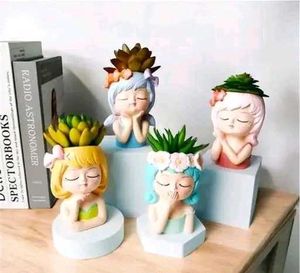 Cute Girl Succulent Planters