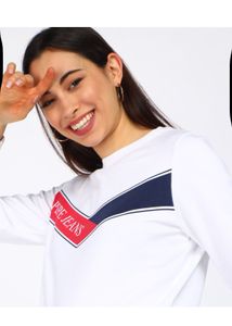 Pepe Jeans White Long Sleeve Top