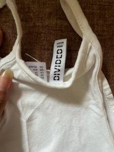 White Solid Crop Top