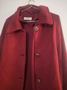 Burgundy Vintage Coat Wool