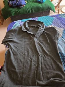 M&S Men's Grey Polo Shirt