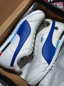 Puma Roma White & Blue Sneakers