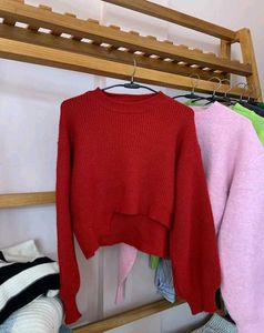 Red Cropped Sweater