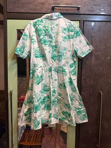 LCW Green Cotton Shirt Dress – Size L
