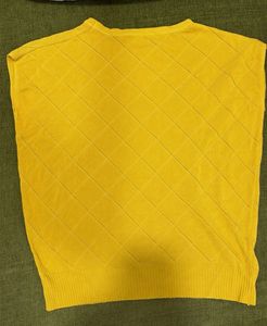 Yellow Knit Sleeveless Top