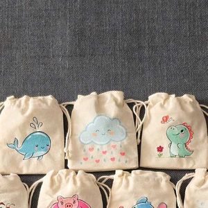 Cute Cartoon Drawstring Pouches
