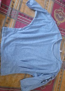 Light Blue Batwing Sleeve Top