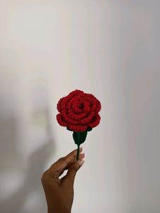 Crochet Red Rose 🌹