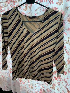 Striped V-Neck Top