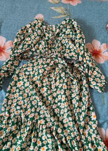 Floral Green Maxi Dress