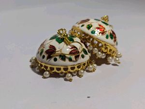 New Big Size Meenakari Jhumkas Rs 199 Each Pair